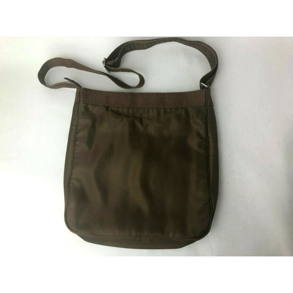 Lug Cross Body Purse Bag Tote Brown Light Weight T - Picture 2 of 6